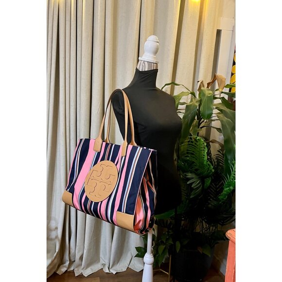 Tory Burch Multi Striped Ella Tote - Picture 10 of 10
